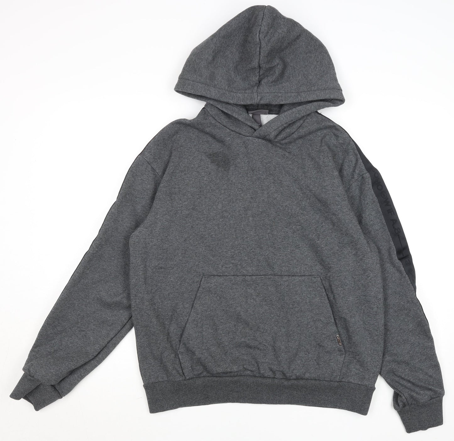 H&M Men’s Grey Loose Fit Pullover Hoodie Size M