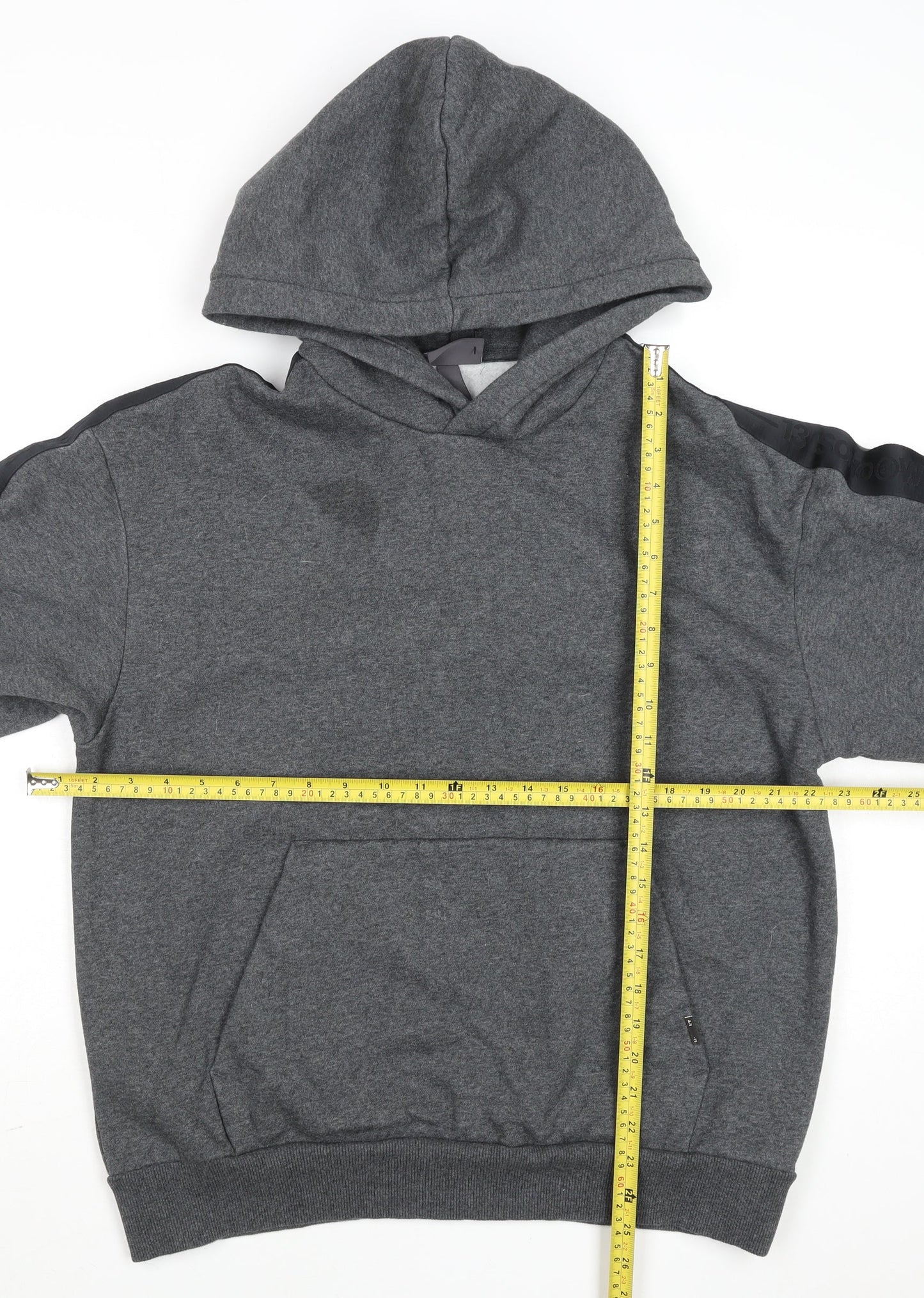 H&M Men’s Grey Loose Fit Pullover Hoodie Size M