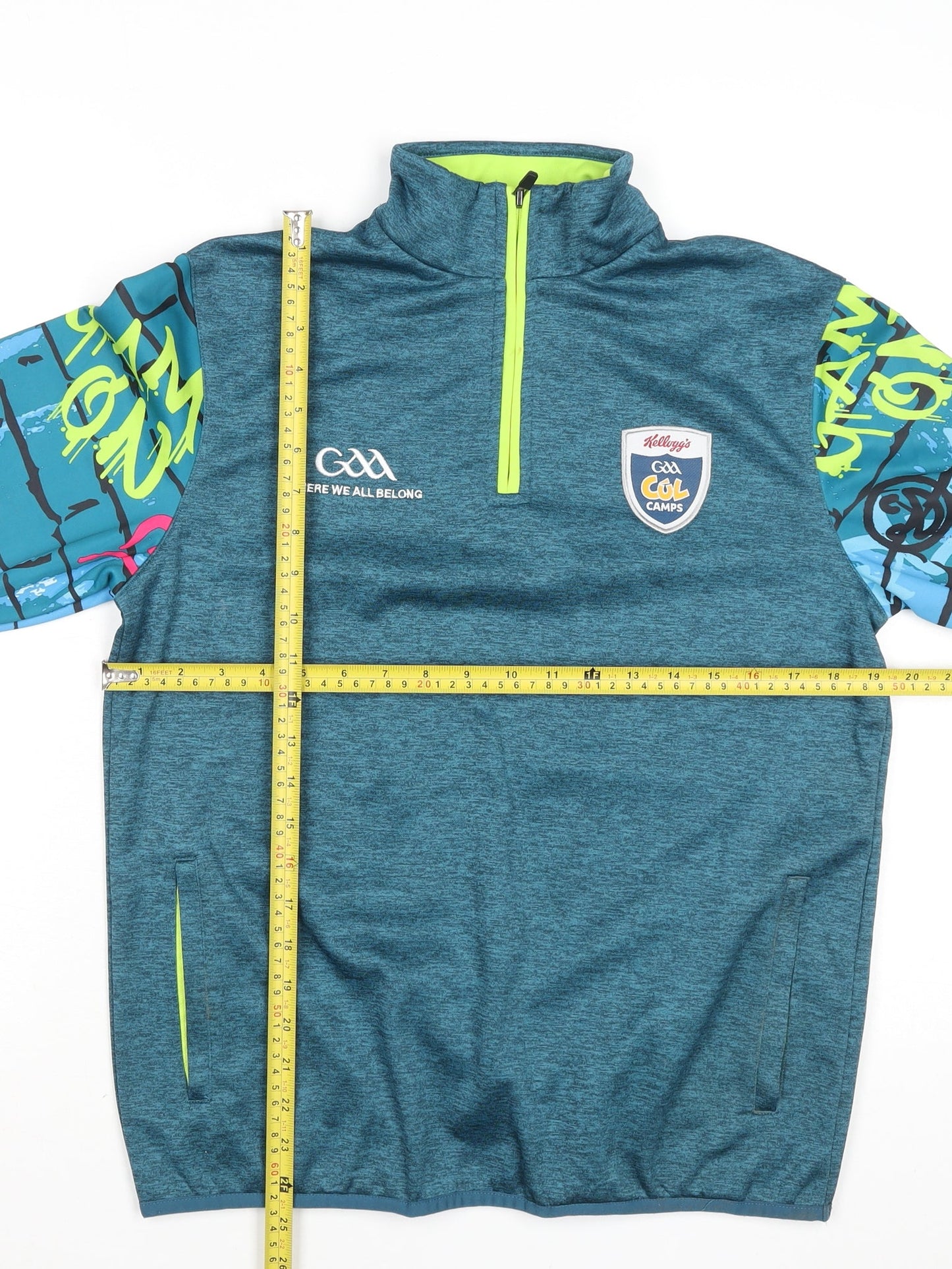 Masita Teens Blue Graphic 1/4 Zip Sports Sweatshirt Size S