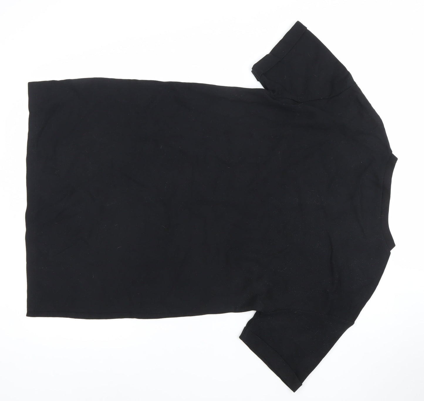 Zara Trafaluc Women's Black Cotton Blend Short Sleeve Basic T-Shirt Size S
