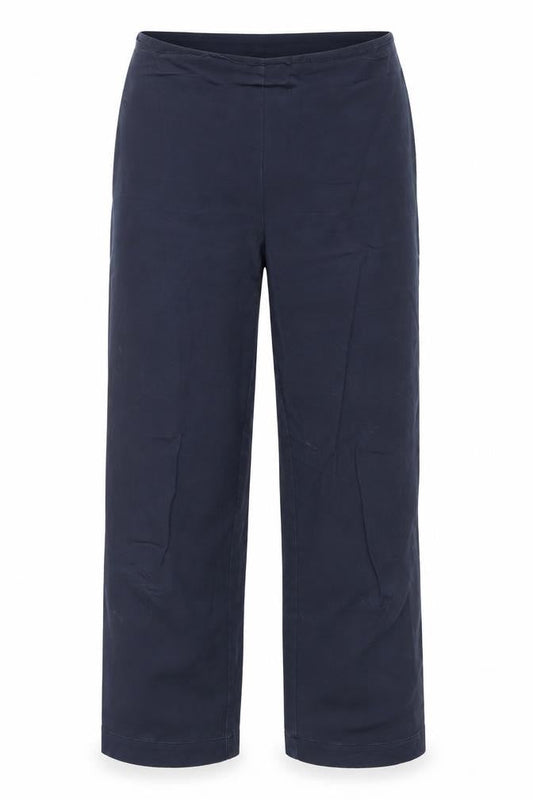 Carolyn Donnelly The Edit Women's Blue Viscose Straight Trousers UK 16