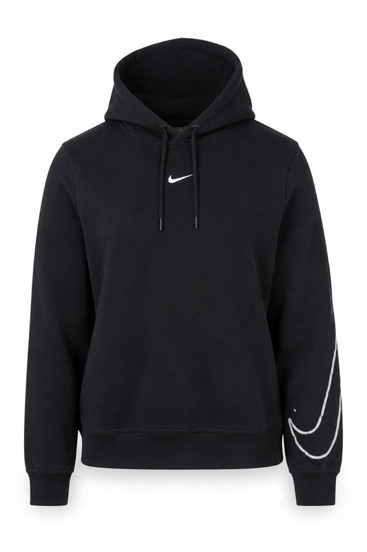 Nike Womens Black Small Pullover Hoodie with Reflective Logo