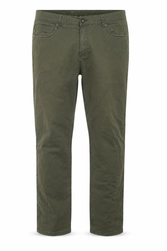 Max Men's Green Slim Fit 5-Pocket Chino Trousers Size 40