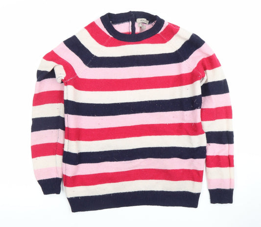 Kew Womens Multicoloured Striped Wool Pullover Jumper L