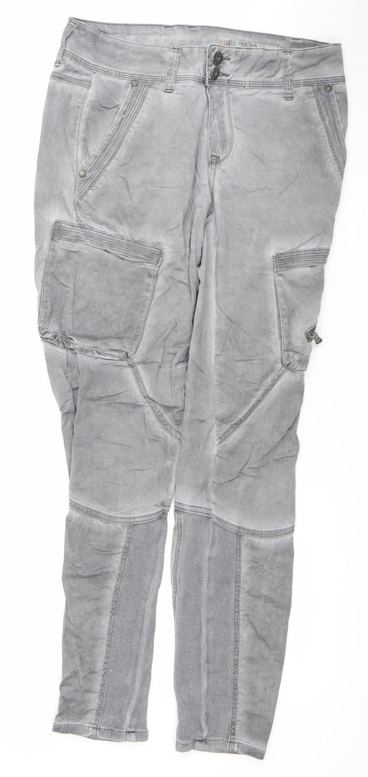 Sassy Womens Grey Size 12 Tapered Jeans Mid Rise Stretch Denim