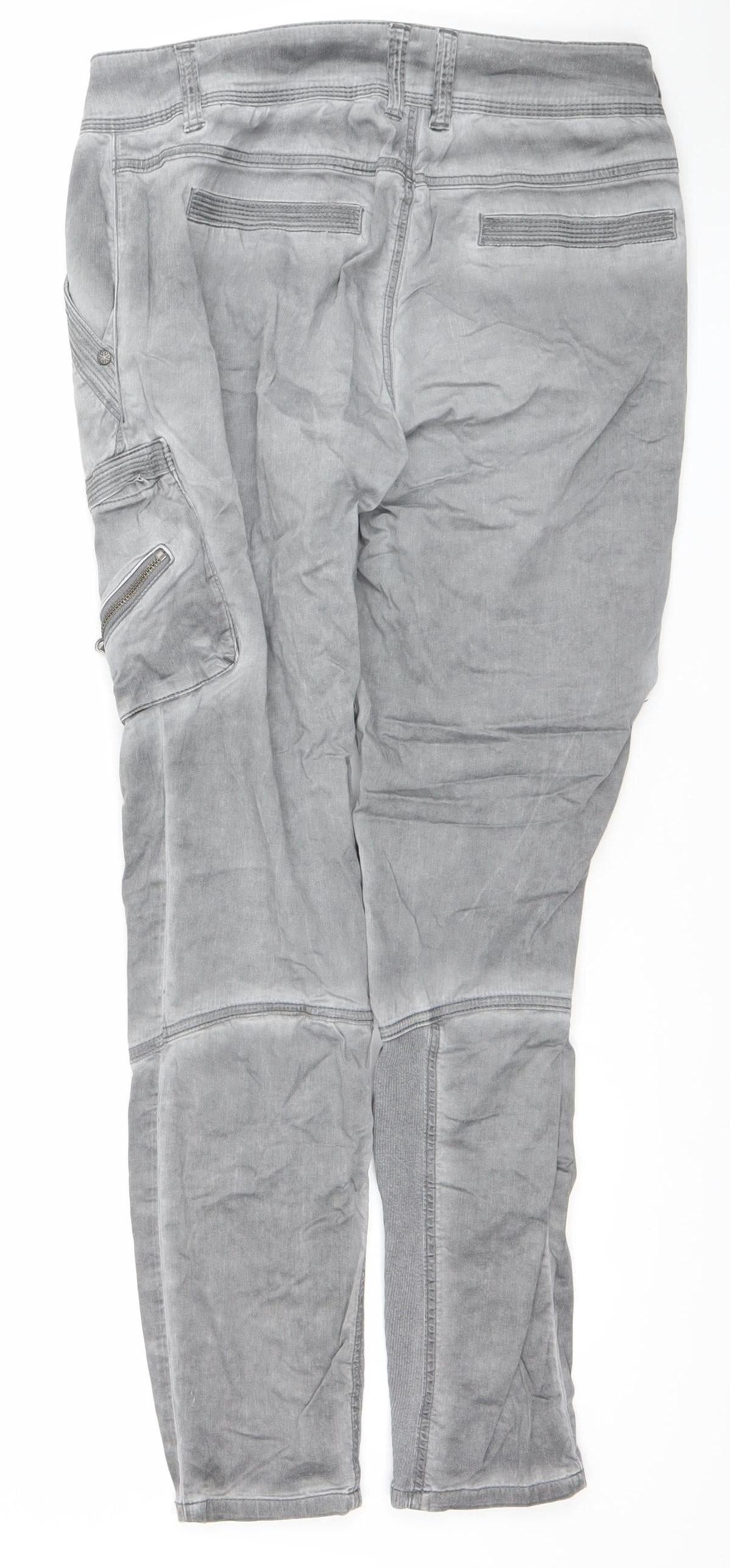 Sassy Womens Grey Size 12 Tapered Jeans Mid Rise Stretch Denim
