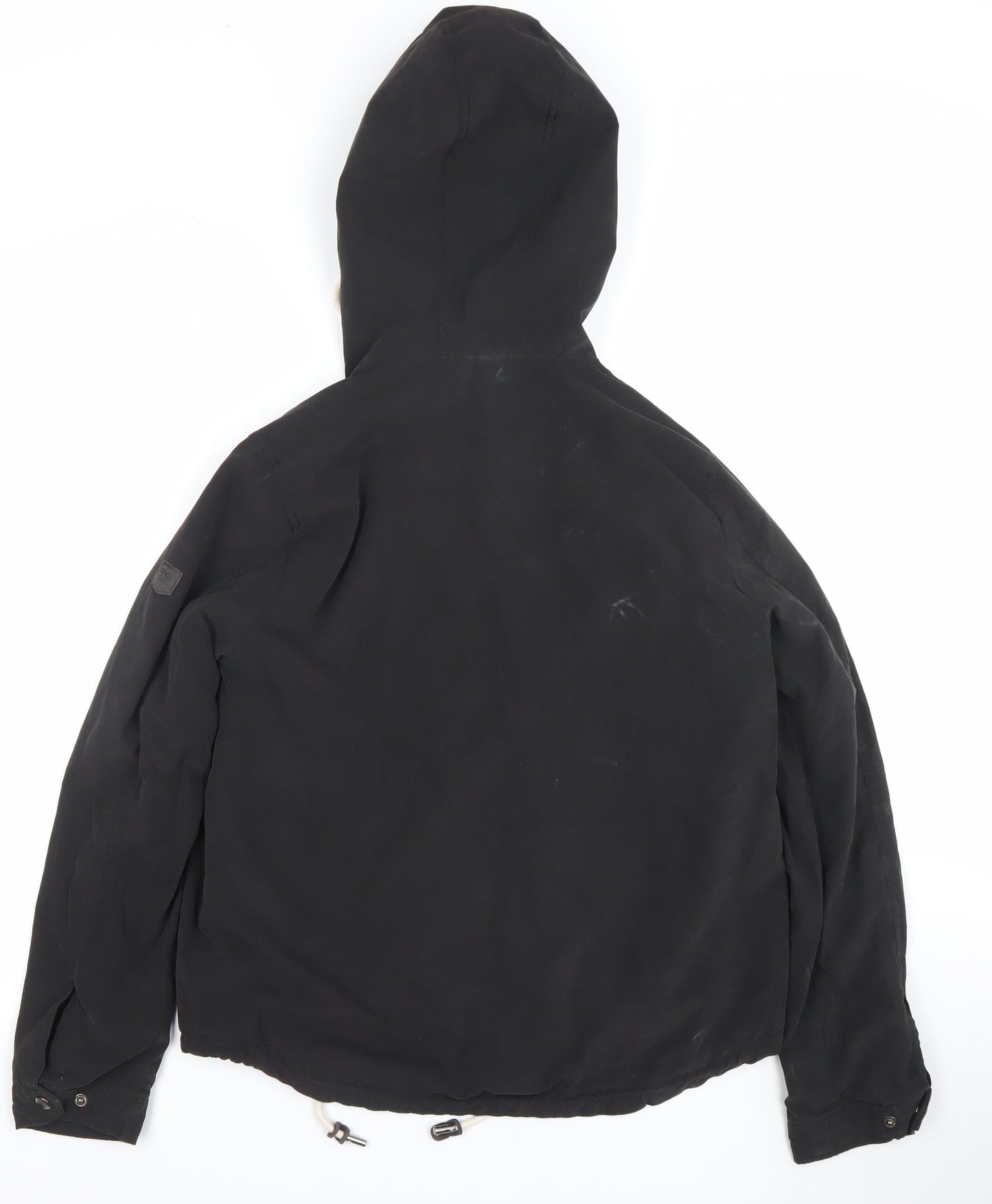 ONLY Womens Black Hooded Parka Jacket Size L