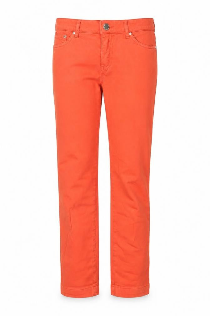 Ana Sousa Women's Orange Slim Fit Straight Jeans Size 12
