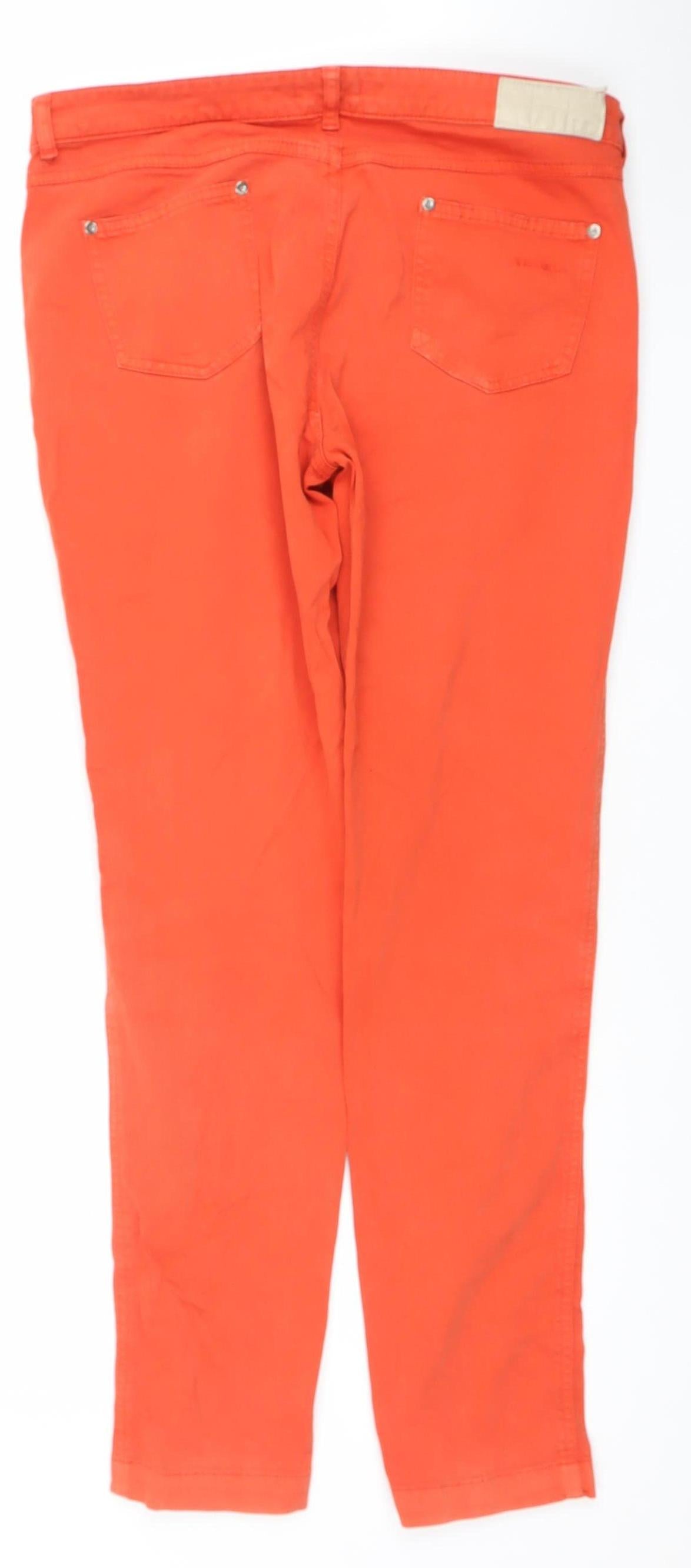 Ana Sousa Women's Orange Slim Fit Straight Jeans Size 12
