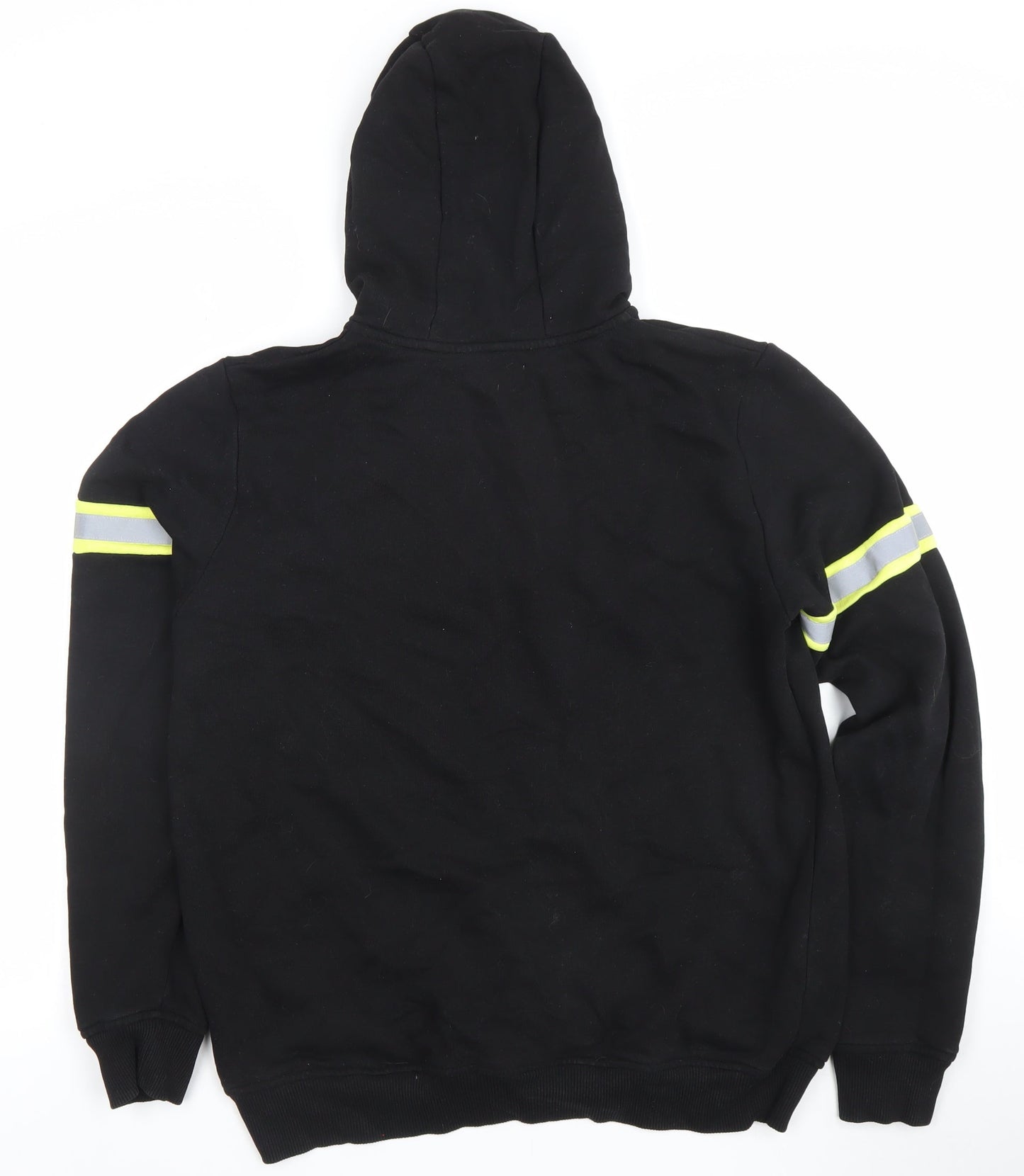 Paul Galvin Mens Black Full Zip Reflective Hoodie Size M
