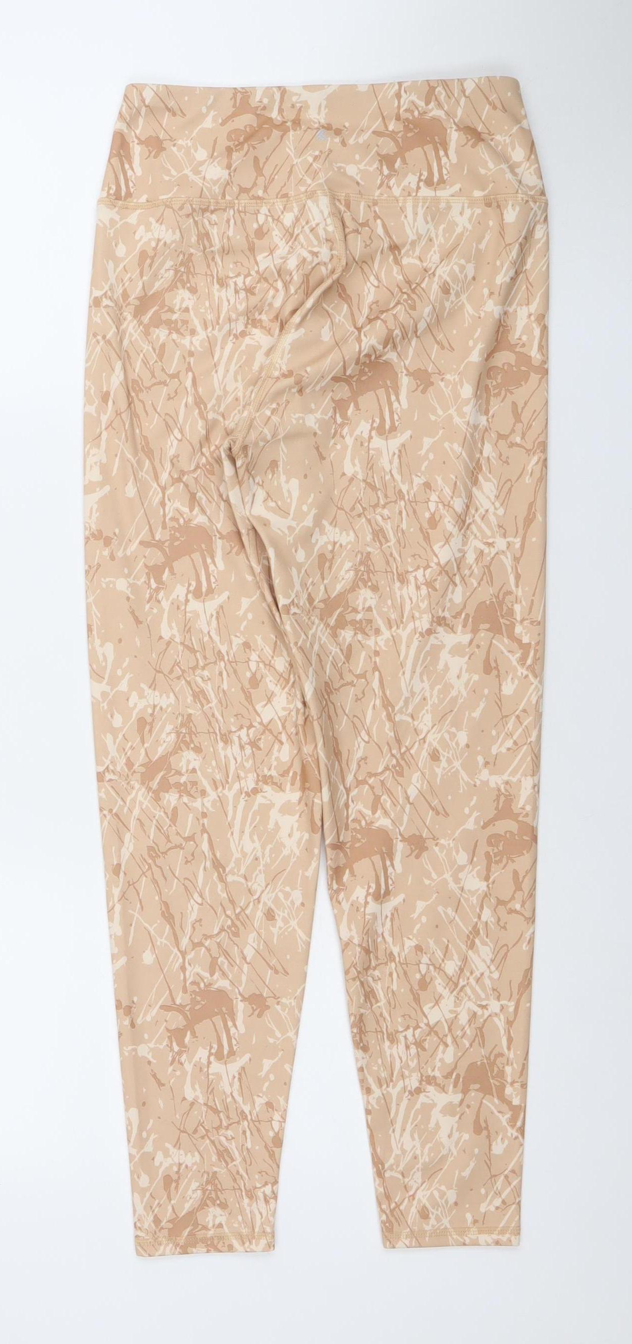 Kyodan Womens Beige Abstract Print Active Leggings Size M