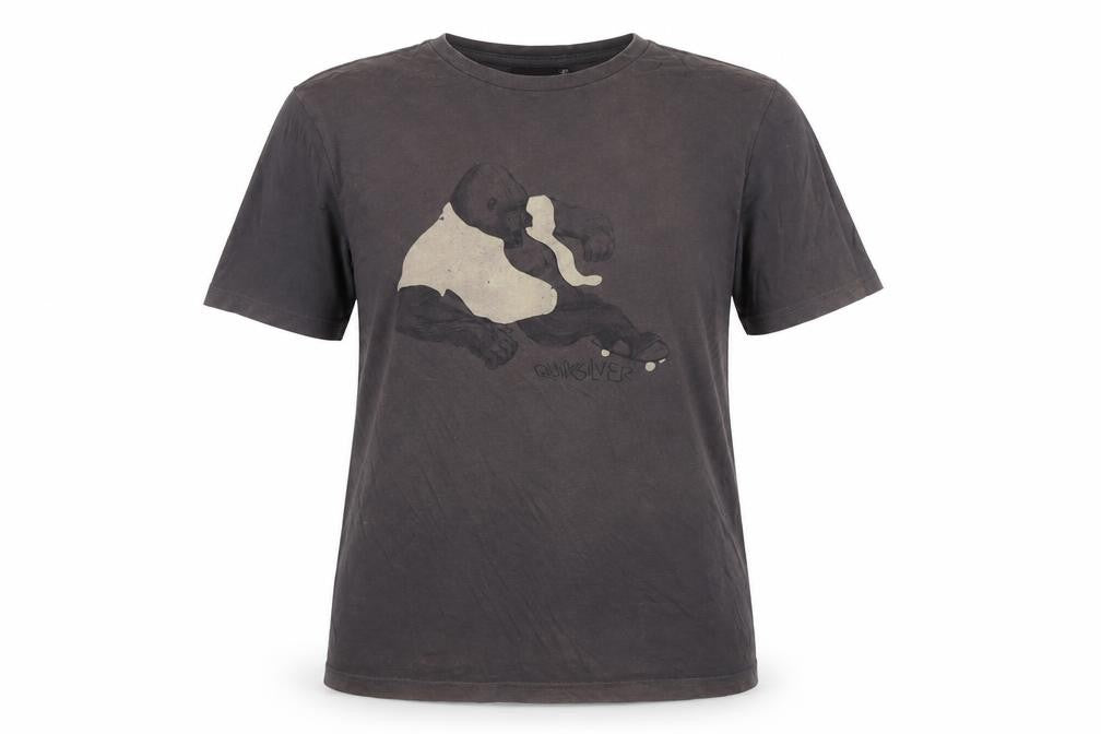 Quiksilver Teens Brown Graphic Gorilla Print Cotton T-Shirt Size 14