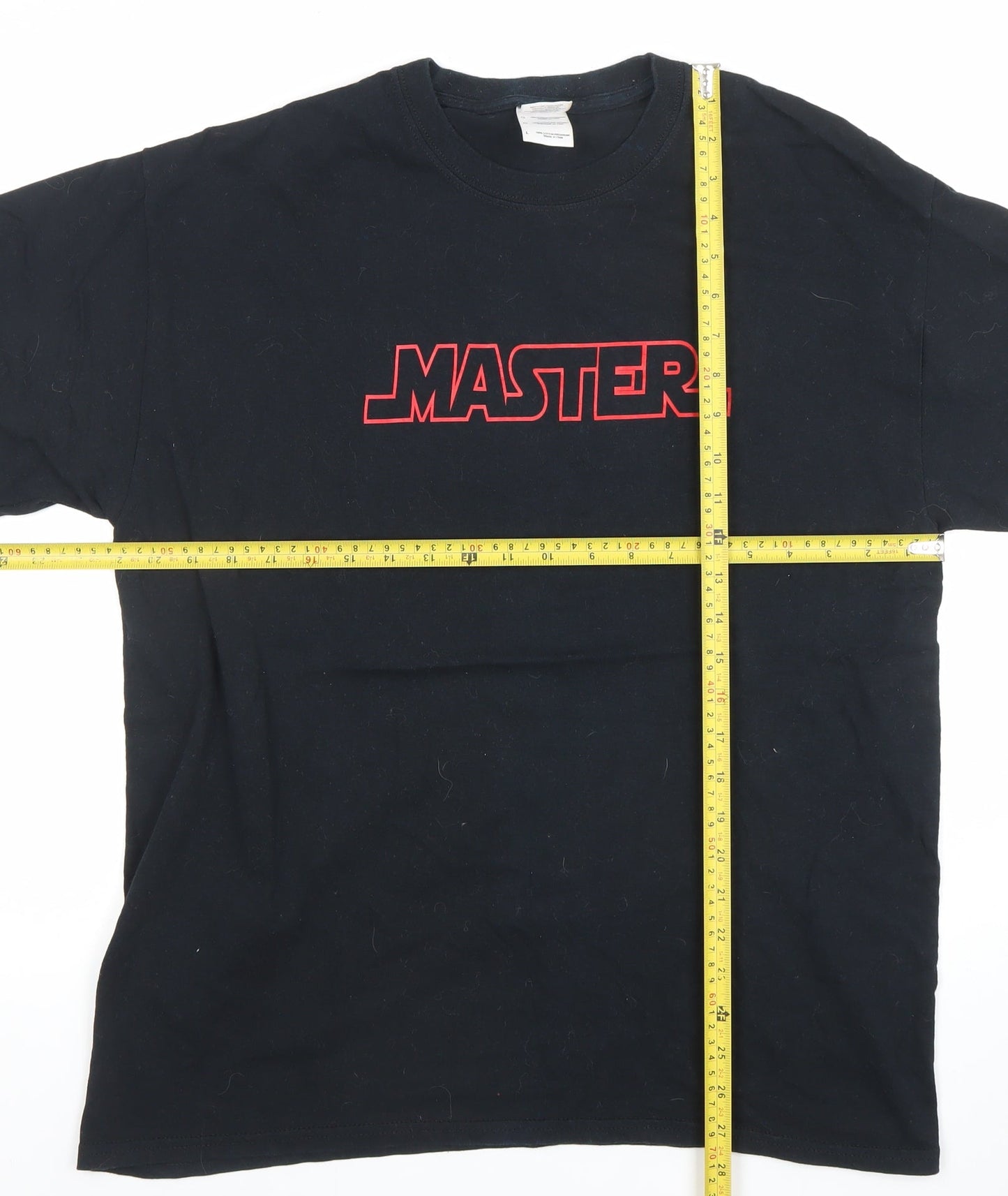 Gildan Men's Black Heavy Cotton Short Sleeve Graphic T-Shirt L