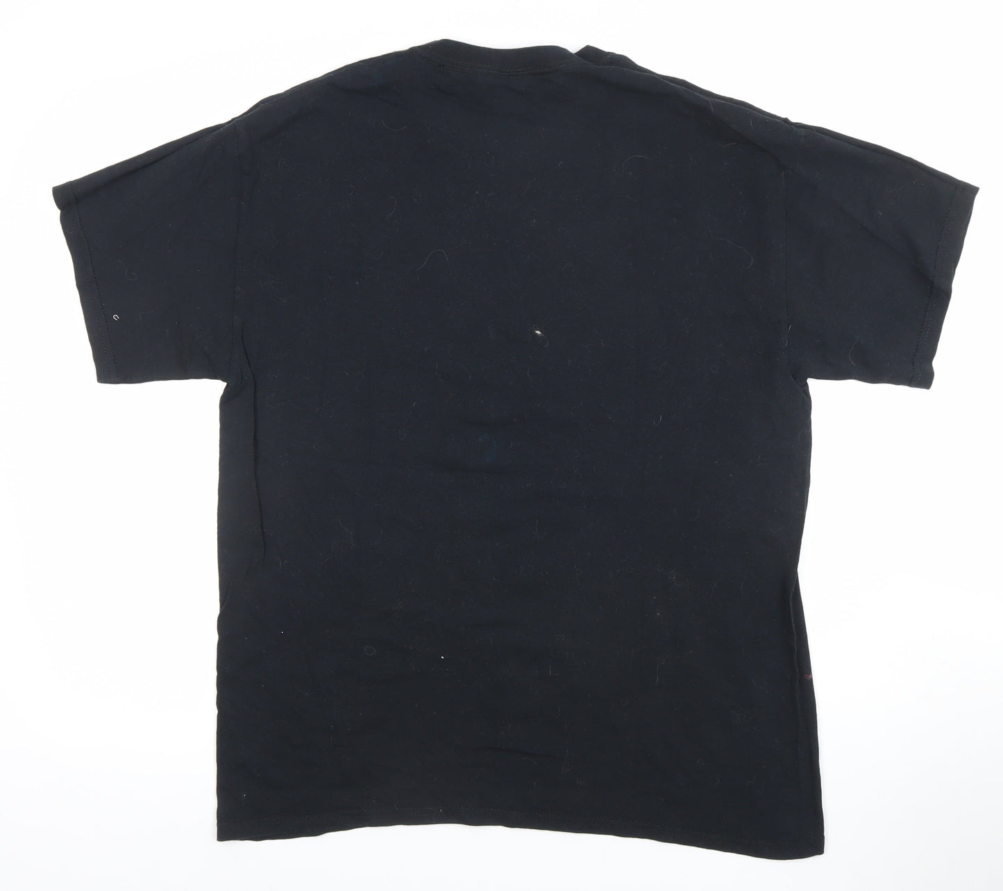 Gildan Men's Black Heavy Cotton Short Sleeve Graphic T-Shirt L