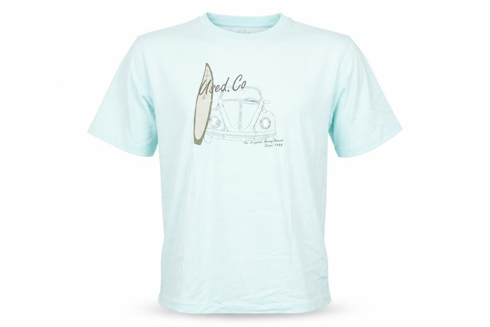 Used.Co Men's Blue Graphic Surf Beach Car Cotton T-Shirt Size M