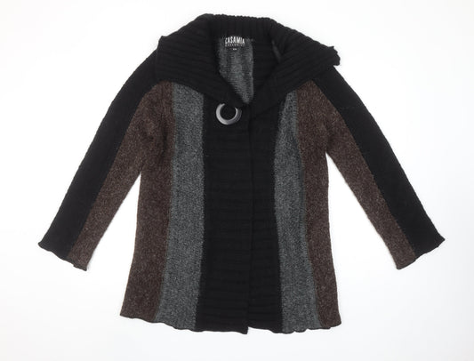 Casamia Exclusive Women's Black Brown Grey Chunky Knit Cardigan S