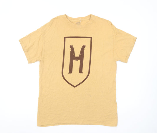 Harry Potter Men’s Beige Medium Graphic T-Shirt 100% Cotton