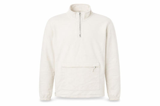 Marks & Spencer Men's Beige 1/2 Zip Cotton Sweatshirt Size S