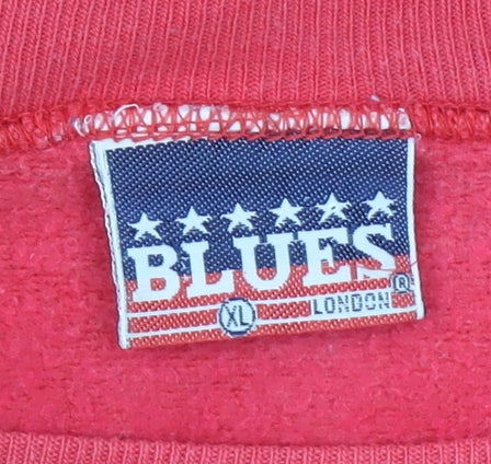 Blues London Women's Red Minnie Mouse Pullover Sweatshirt XL Acrylic Cotton