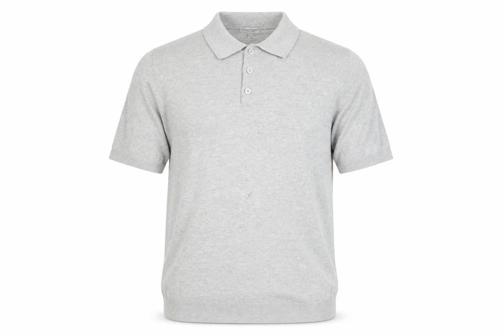 Reiss Men’s Grey 100% Cotton Short Sleeve Polo Shirt Size M