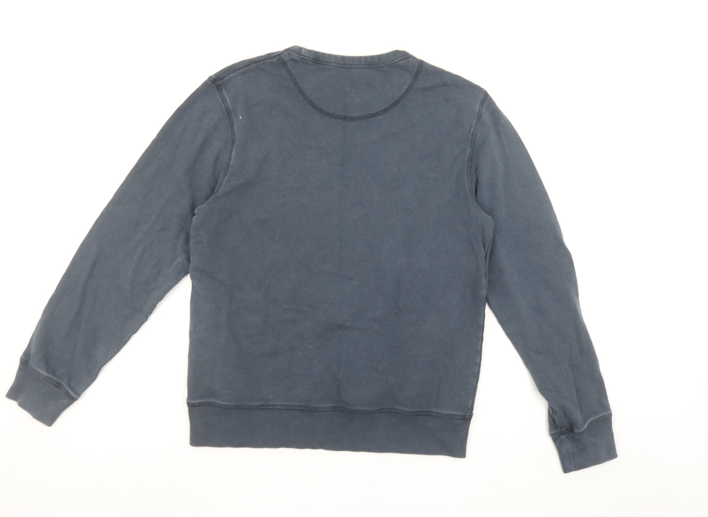 Due South Men's Blue Graphic Crew Neck Sweatshirt XS