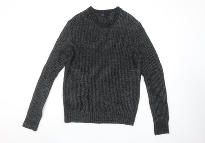 Gap Men's Grey Chunky Knit Crew Neck Pullover Jumper Size S
