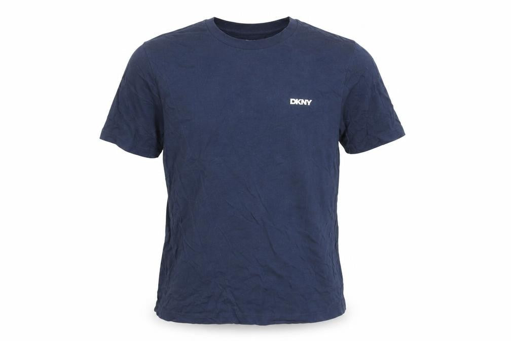 DKNY Men's Blue Cotton Crew Neck Short Sleeve T-Shirt Size L
