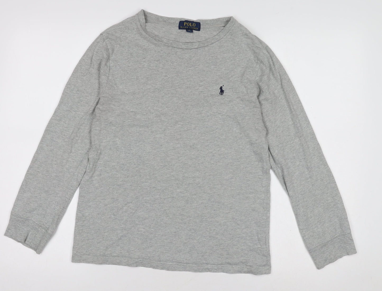 Polo Ralph Lauren Boys Grey Long Sleeve T-Shirt M (10-12) Classic Cotton
