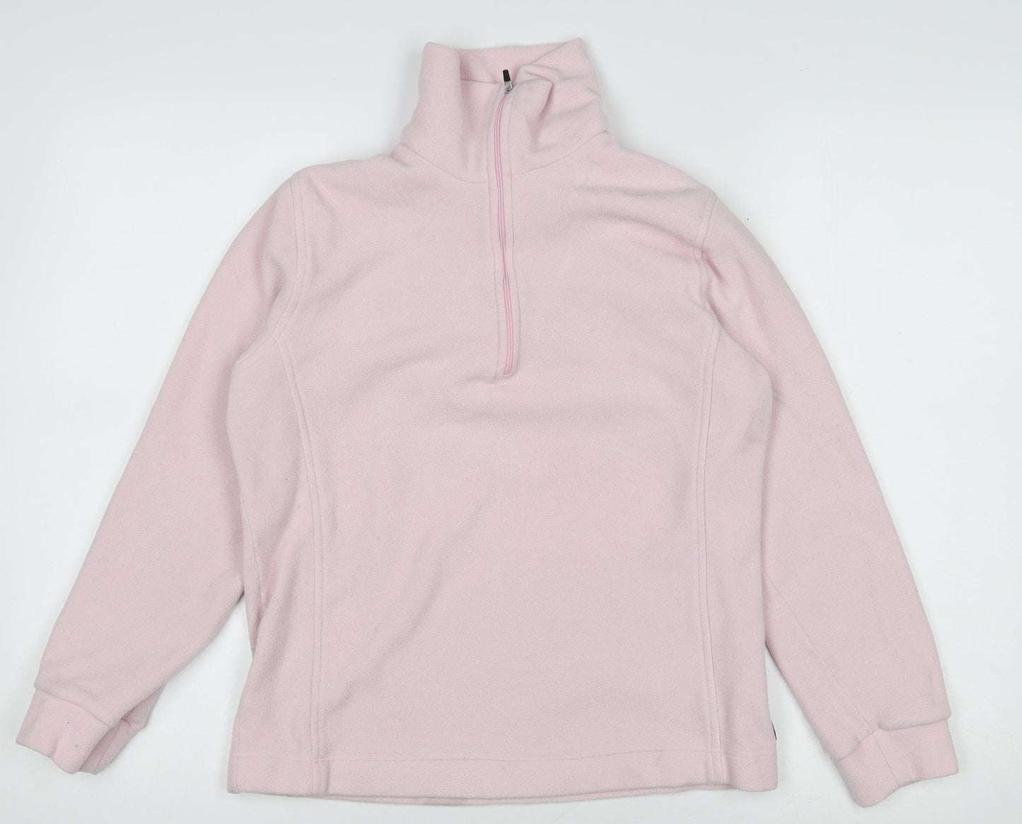 F.lli Campagnolo Girls Pink Fleece 1/4 Zip Sweatshirt S