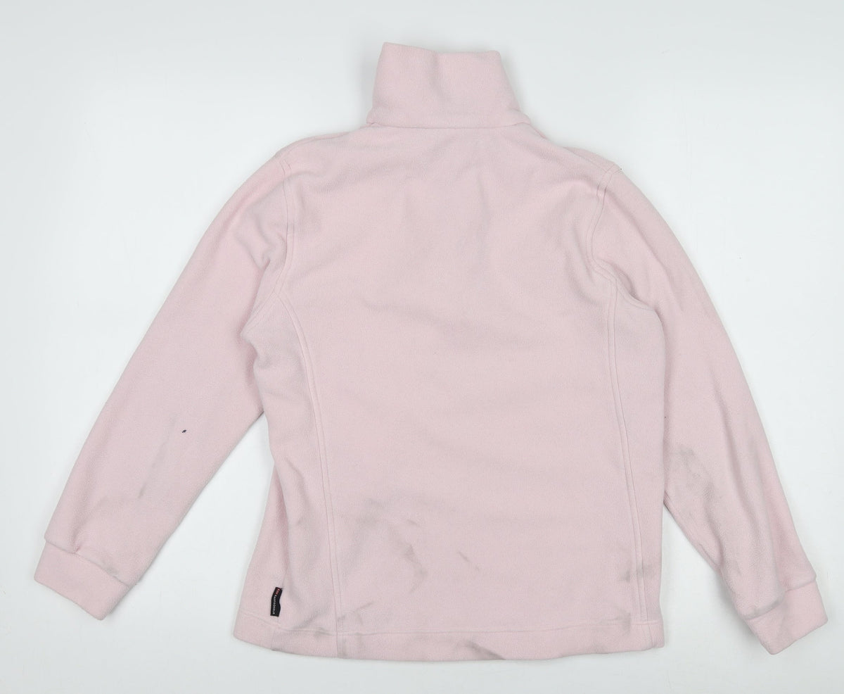 F.lli Campagnolo Girls Pink Fleece 1/4 Zip Sweatshirt S