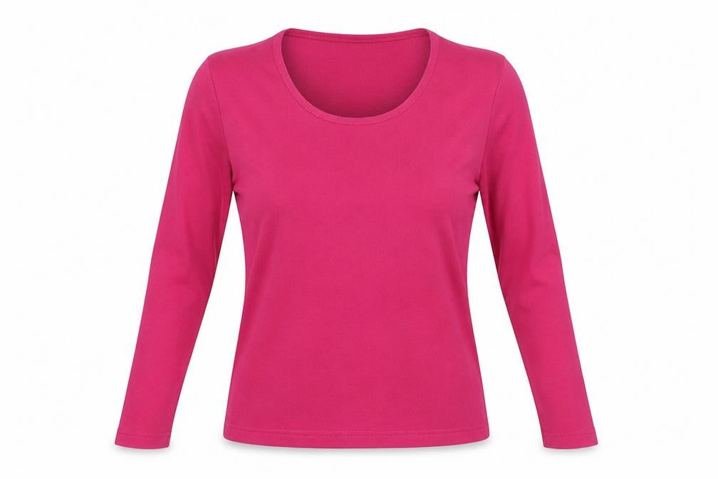 Viz-A-Viz Women’s Pink Long Sleeve Basic Top Size 10 Classic Style
