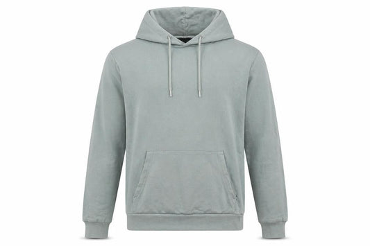 Front view of ASOS Men's Green Pullover Hoodie, size M, Regular Fit