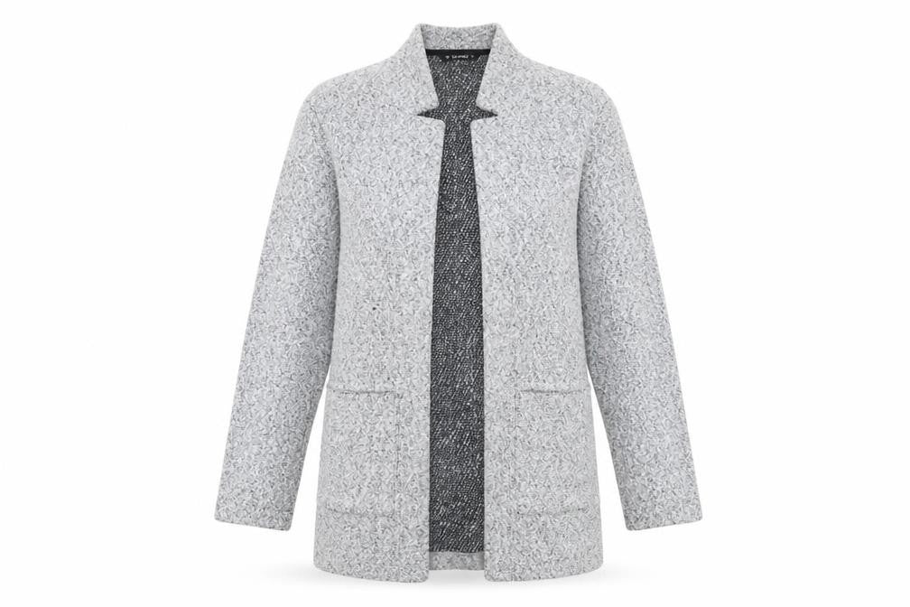 Dunnes Women’s Grey Tweed Coatigan Size S Regular