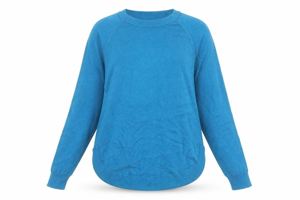 Gallery Women’s Blue Crew Neck Long Sleeve Pullover Jumper Size 12