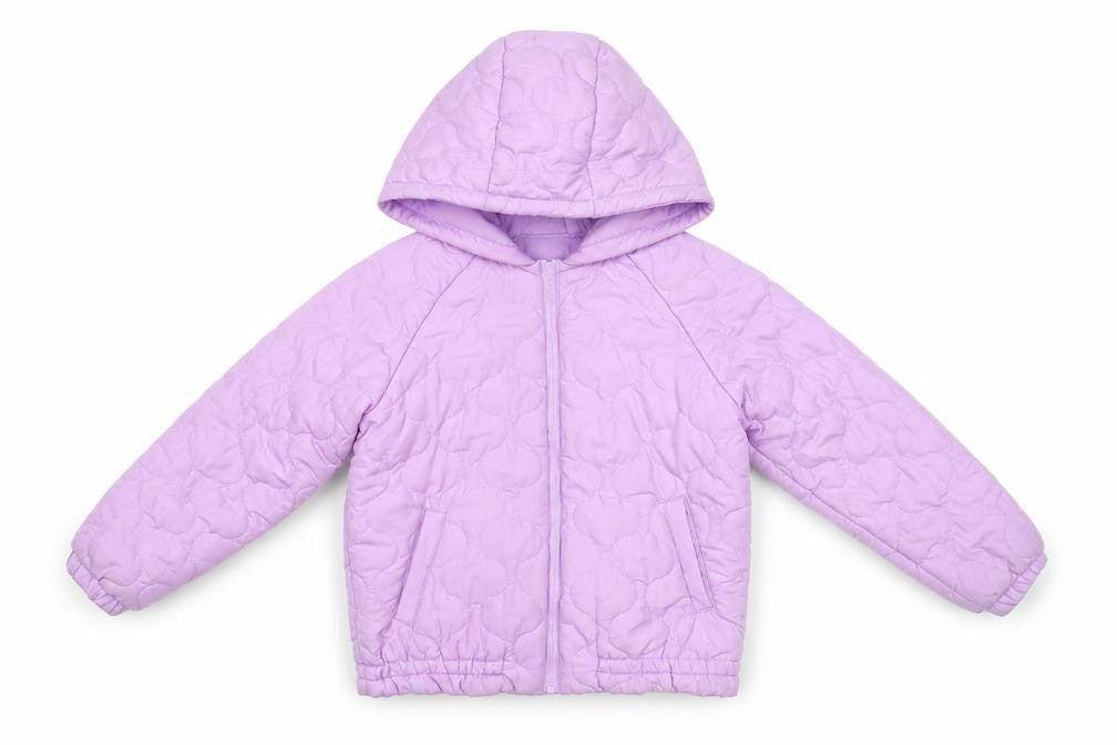Dunnes Stores Girls Purple Quilted Hooded Jacket 7-8 Years