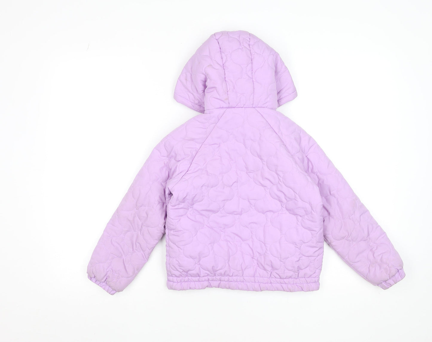 Dunnes Stores Girls Purple Quilted Hooded Jacket 7-8 Years