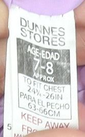 Dunnes Stores Girls Purple Quilted Hooded Jacket 7-8 Years