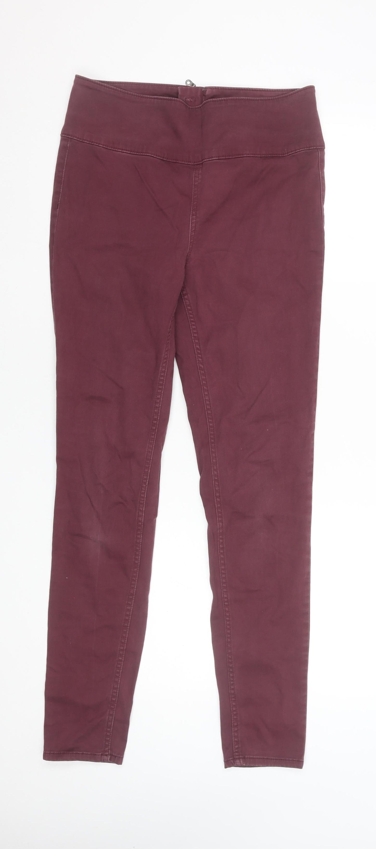 Pieces Women's Purple Slim Fit High Rise Jegging Jeans Size M