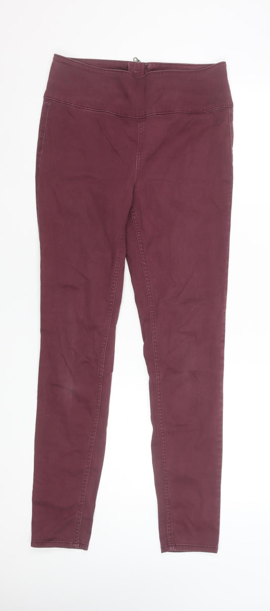 Pieces Women's Purple Slim Fit High Rise Jegging Jeans Size M