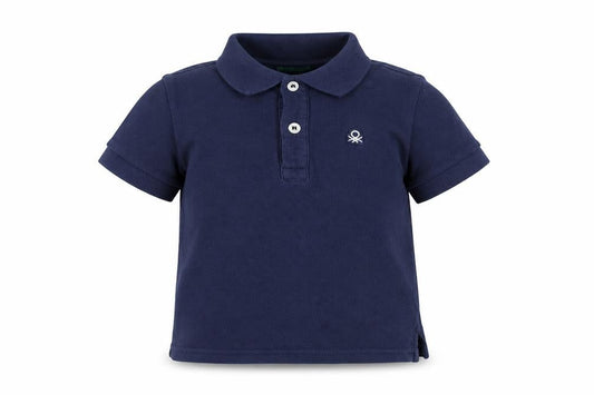United Colors of Benetton Blue Polo Shirt 18-24 Months Unisex Cotton Top
