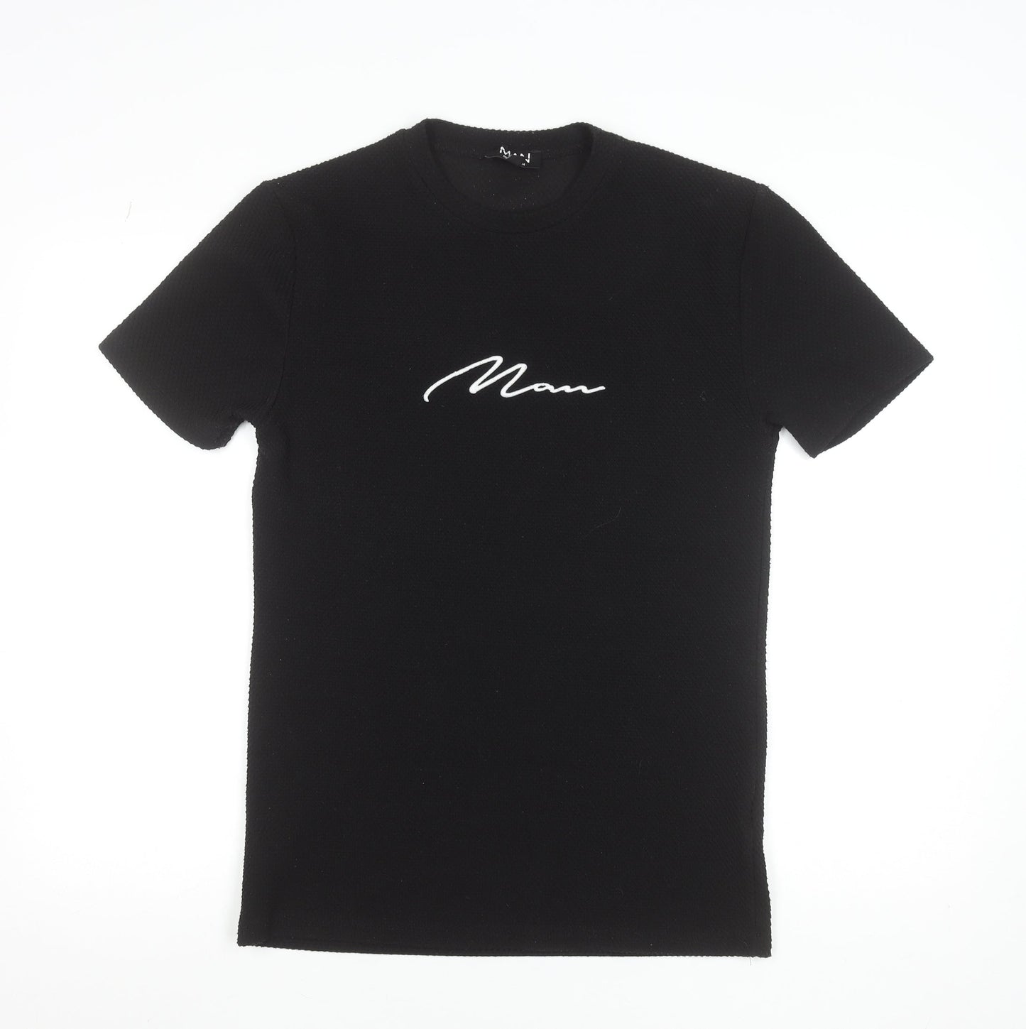 boohooMAN Men’s Black Slim Fit Crew Neck Short Sleeve T-Shirt M