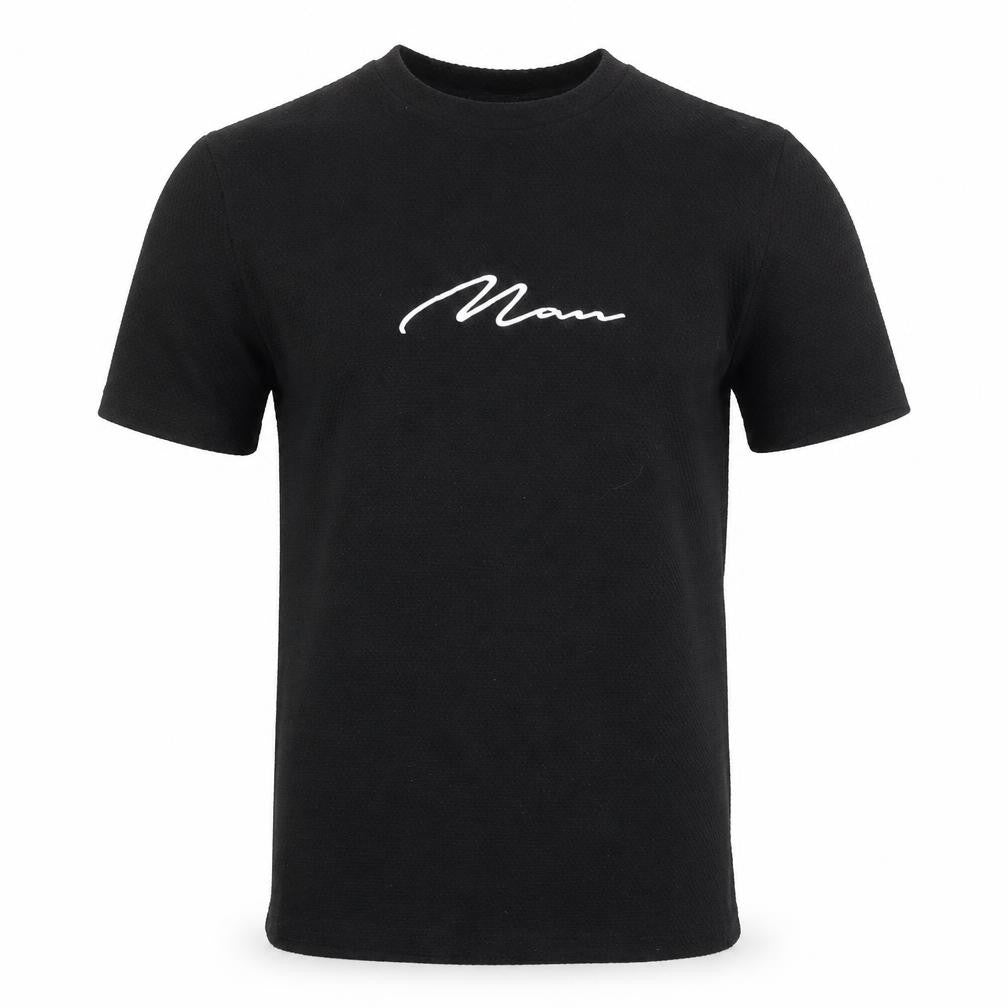 boohooMAN Men’s Black Slim Fit Crew Neck Short Sleeve T-Shirt M
