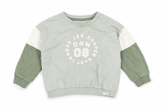Lee Cooper Unisex Baby Green Long Sleeve Cotton Pullover T-Shirt 9-12M