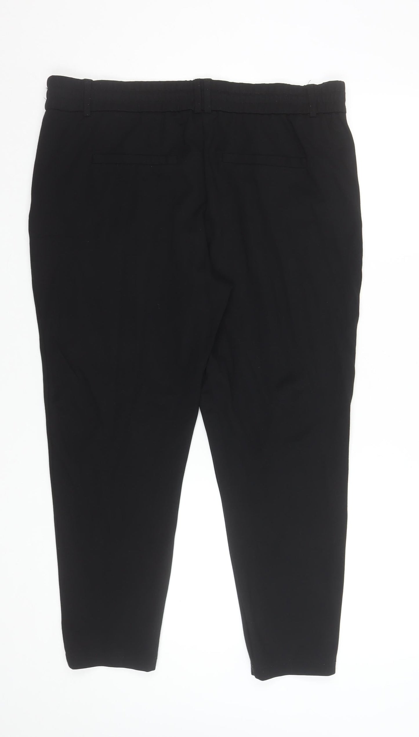 ONLY Blue Denim Women’s Black Tapered Trousers XL Viscose Blend