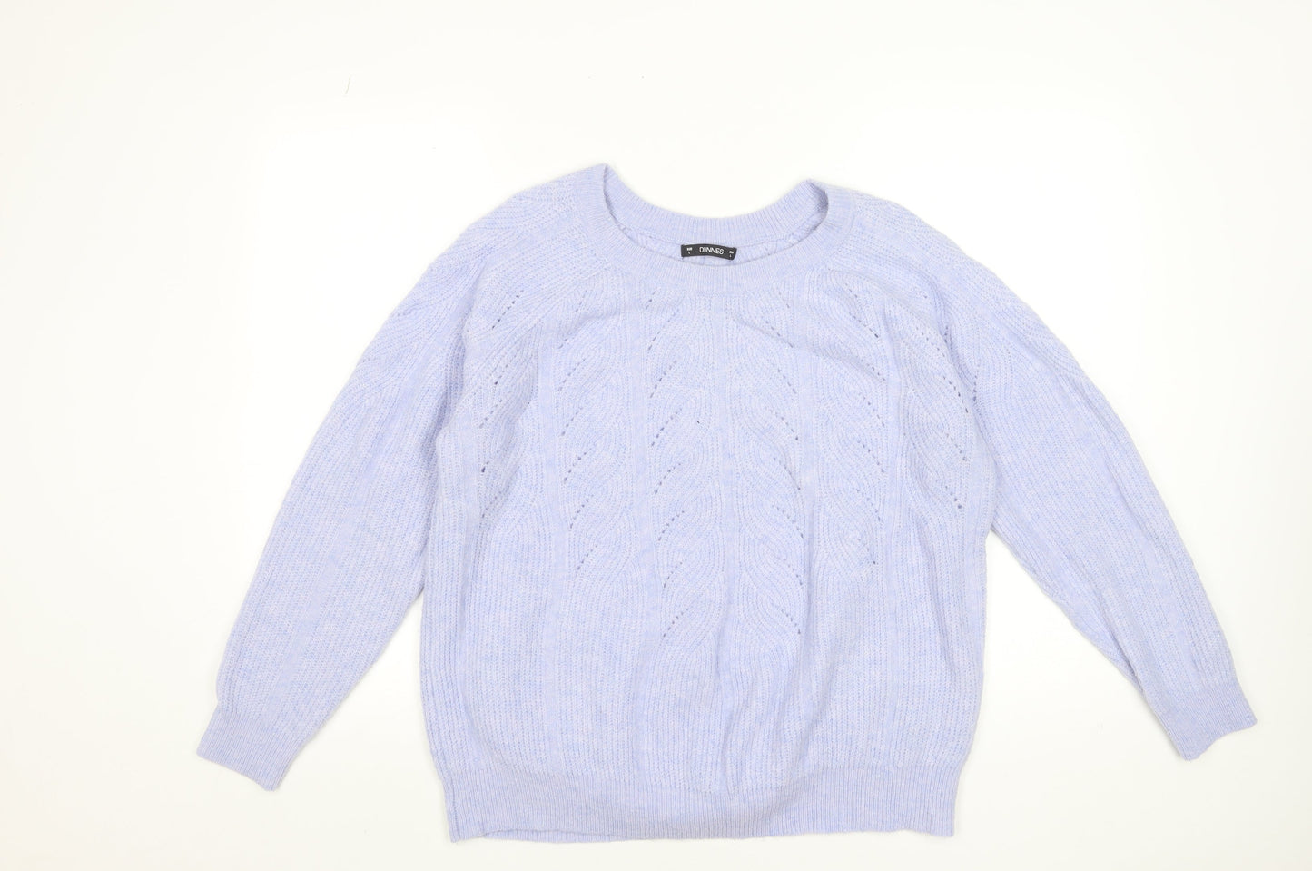 Dunnes Stores Women’s Purple Cable Knit Crew Neck Jumper Size L