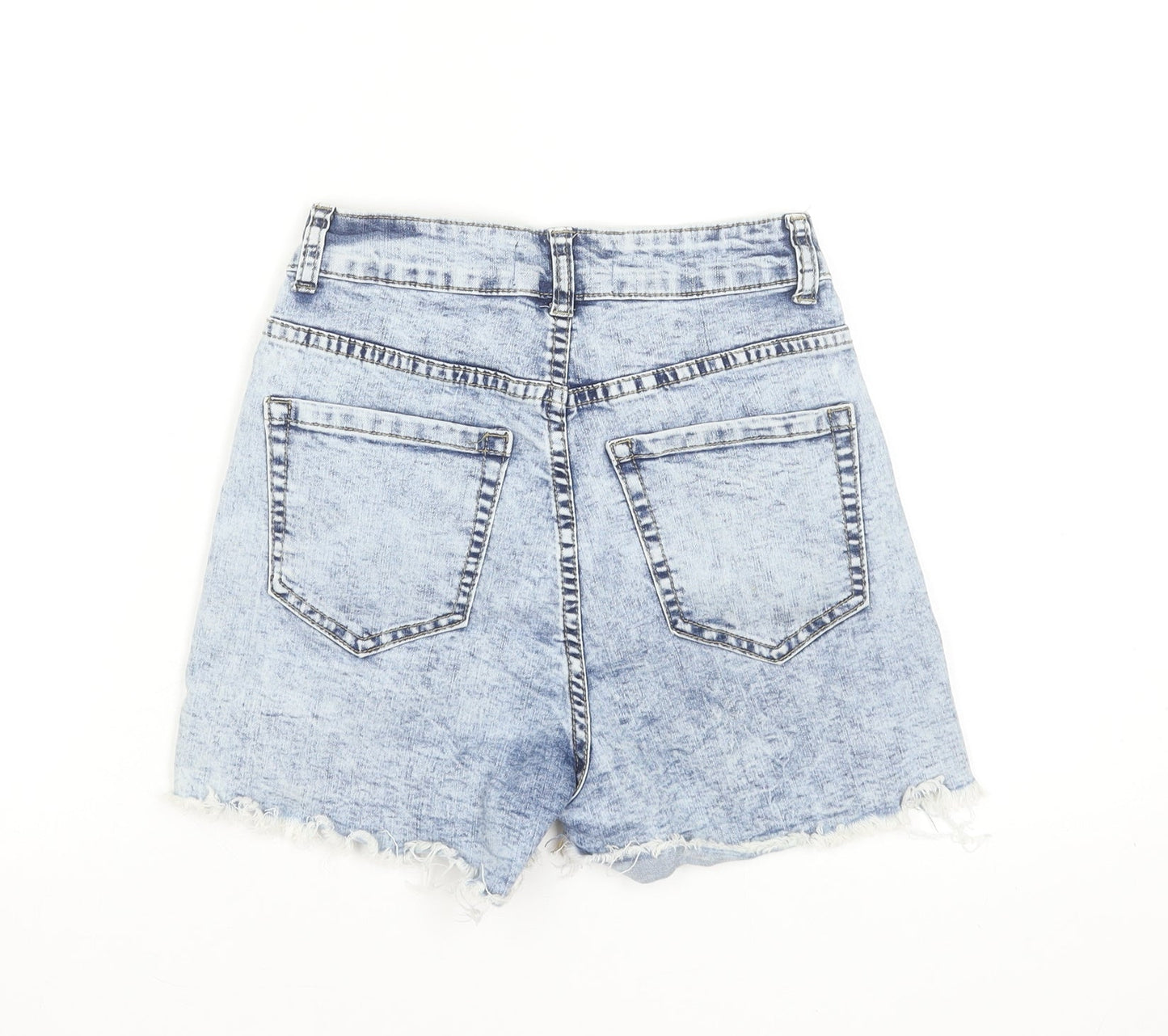 Colorful Premium Women's Blue Size 6 High Waist Denim Cut-Off Shorts