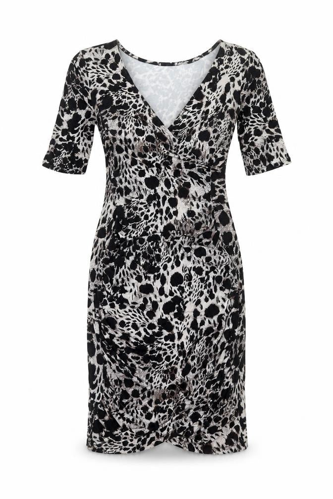 H&M Women's Multicoloured Animal Print Bodycon Dress Size S