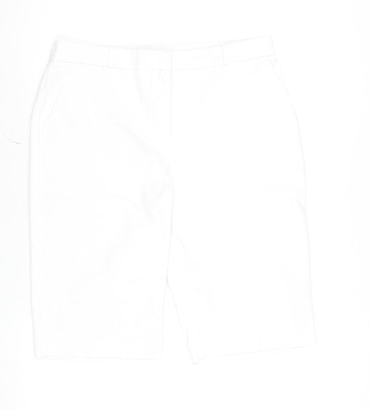 Gallery Women’s White Bermuda Shorts Size 12 Stretch Cotton Blend