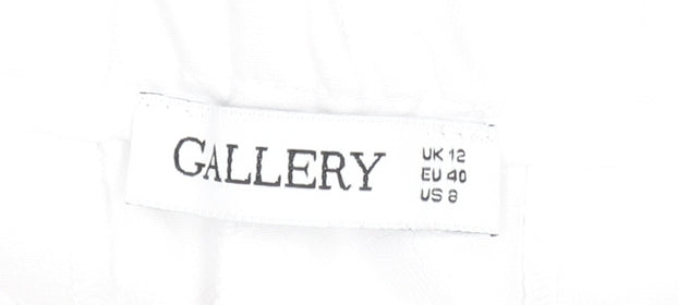 Gallery Women’s White Bermuda Shorts Size 12 Stretch Cotton Blend