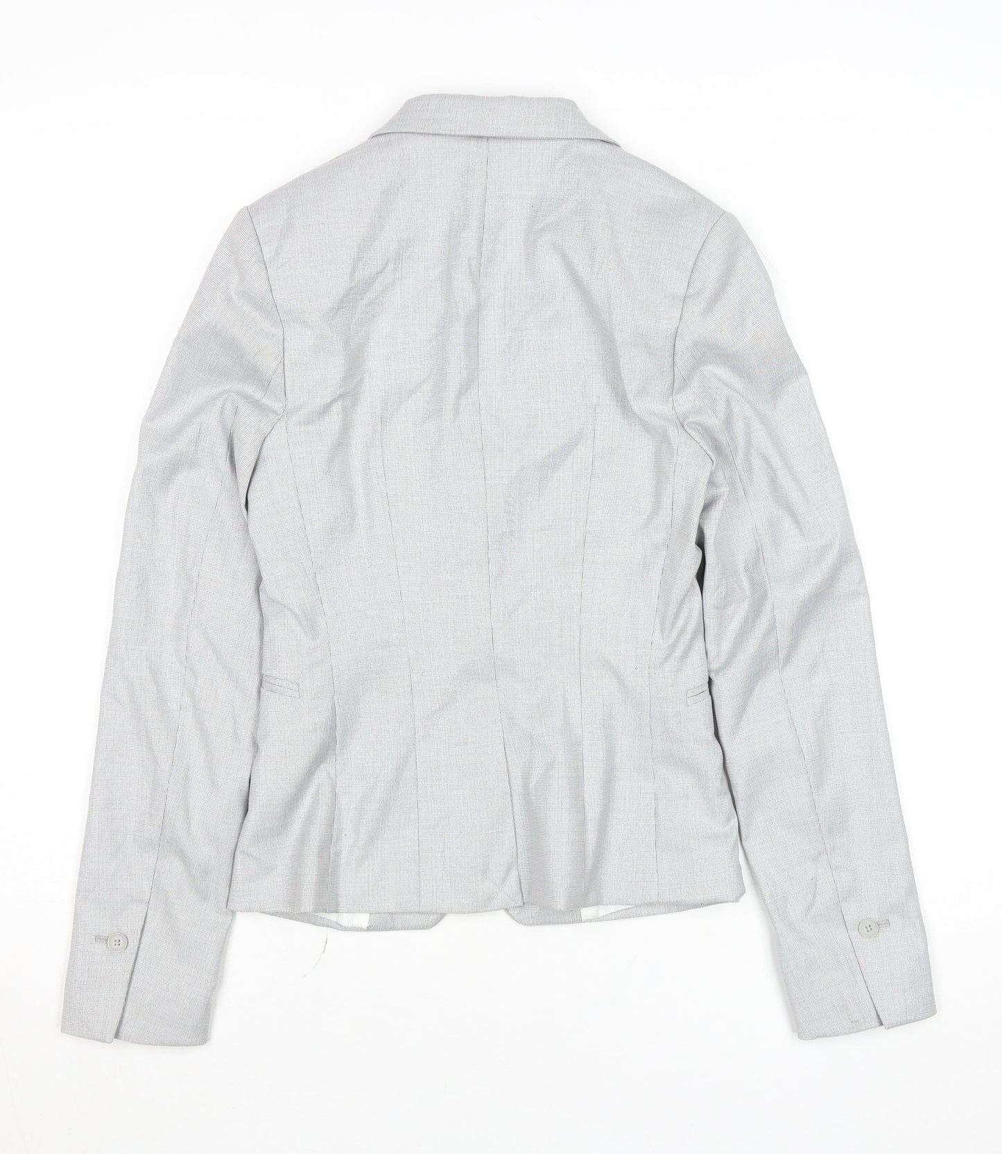 H&M Womens Light Grey Blazer Jacket Size 4 Single-Breasted
